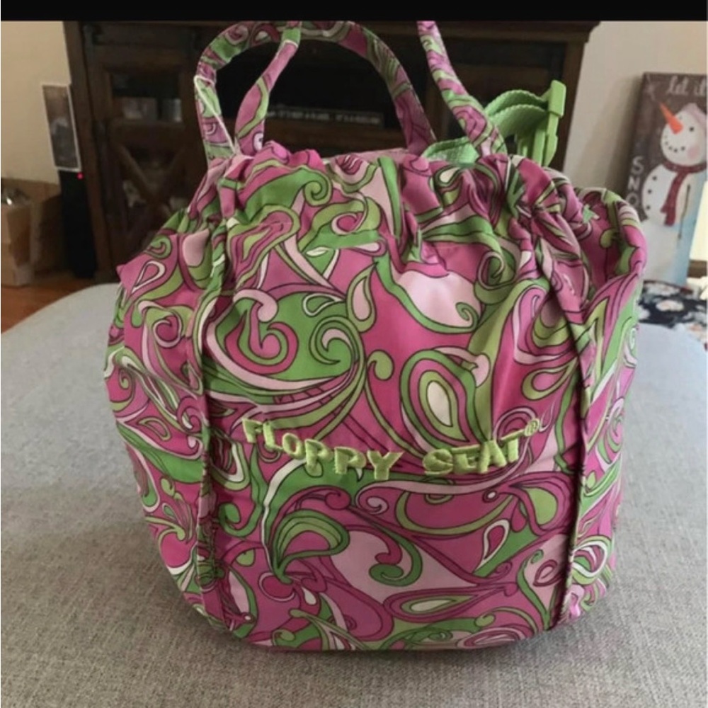 Pink and Green floppy seat